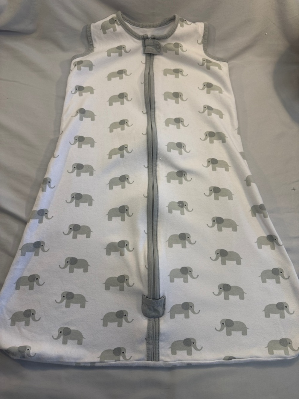 Grey Elephant Print Sleep Sack for Kids - Unbranded